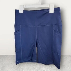 NWOT MEMBERS MARK HIGH RISE BIKE SHORT SIZE MEDIUM IN BLUE